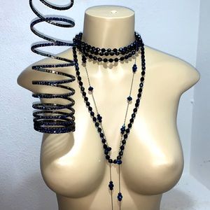 3 PIECES BOUGHT IN VENICE ITALY 90’s VINTAGE MURANO GLASS NECKLACES 1 BRACELET